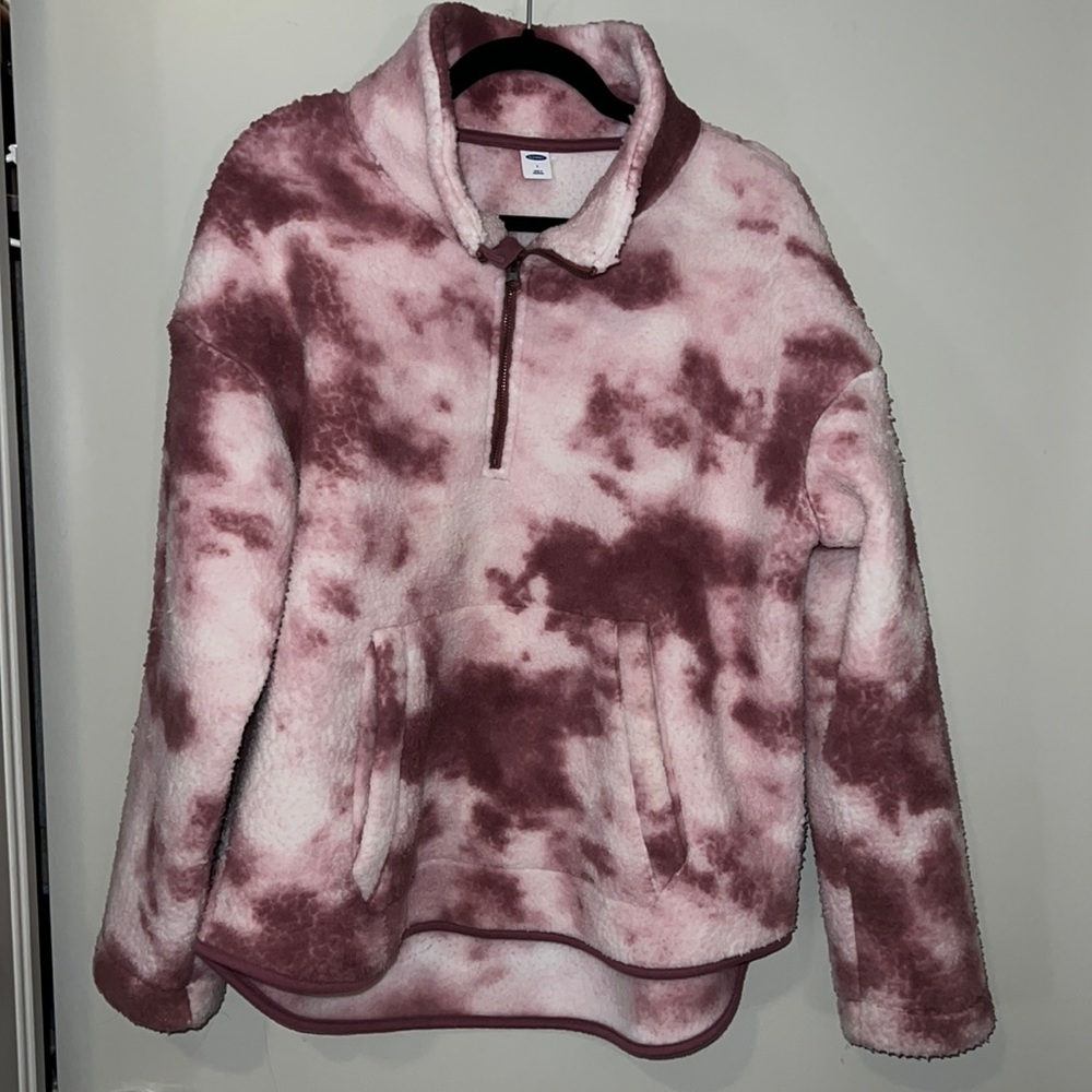 Fuzzy pullover sweatshirt